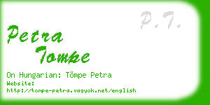 petra tompe business card