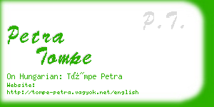 petra tompe business card